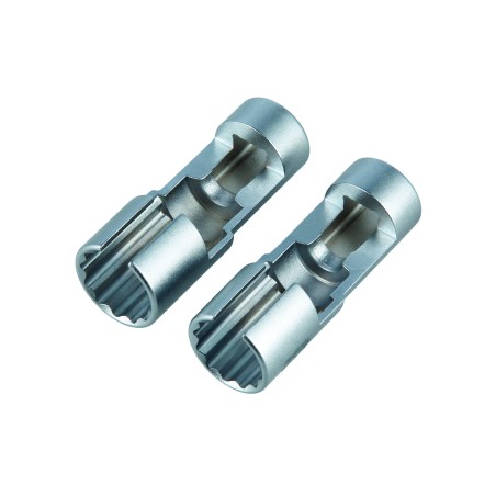Douille pour tuyaux d'injecteurs diesel à accès difficile, 17/18 mm, carré de 3/8" – 2 pièces