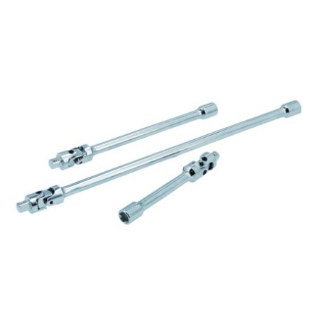 Jeu de rallonges avec joints universels à ressort à carré de 1/4", 3 pièces