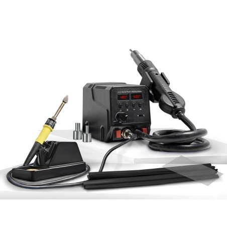 Station de soudage plastique 2 en 1 à air chaud et fer chaud - Muvo