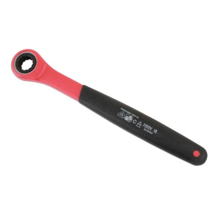 Clé polygonale à cliquet isolée - Certifiée VDE - 12 x 189mm de long