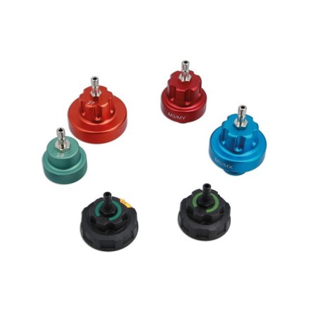 Jeu de 6 bouchons de test de pression du système de refroidissement VE/Hybride/ICE - Muvo