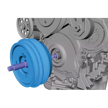 Outil de dépose poulie de vilebrequin pour Ford Ranger/Kuka/Transit 2.0L EcoBlue