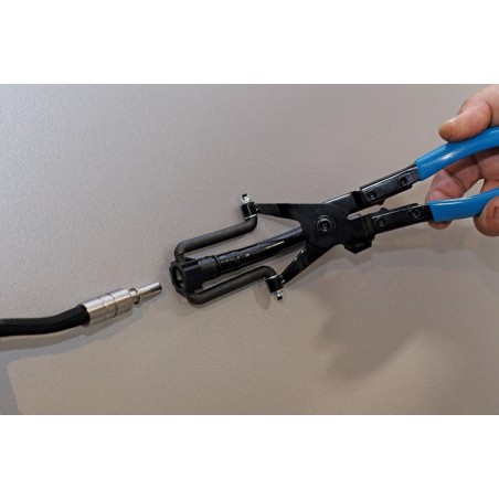 Pince pour conduites de carburant à mâchoires pivotantes