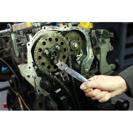 Jeu de clés à cliquet équipé de 12 têtes interchangeables