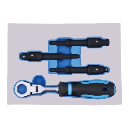 Poignée articulée avec adaptateurs pour marteau pneumatique - 4 pièces