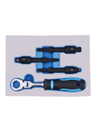 Poignée articulée avec adaptateurs pour marteau pneumatique - 4 pièces